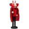 Red Wooden Devil Holding Pitch Fork Halloween Nutcracker